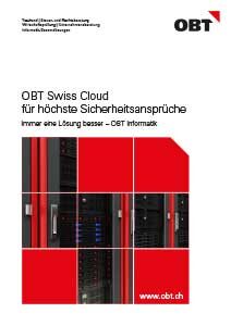 OBT Swiss Cloud für höchste Sicherheitsansprüche