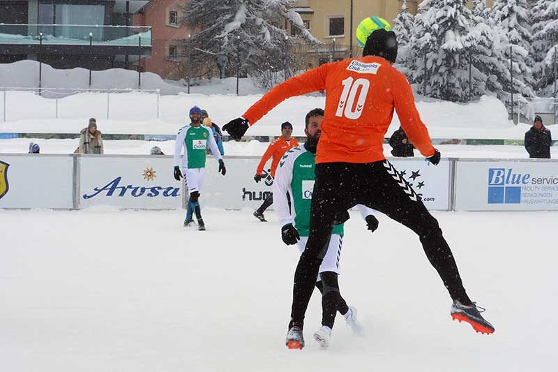 Team OBT will am Arosa IceSnowFootball 2019 hoch hinaus