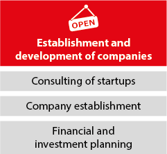 Establishment and development of companies